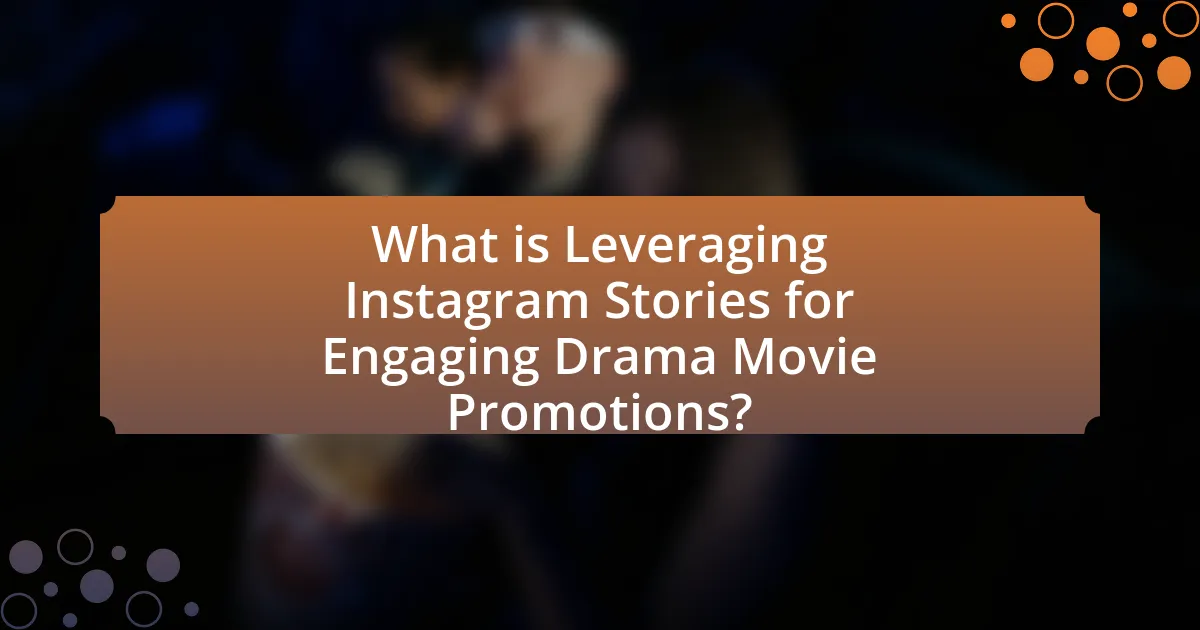 What is Leveraging Instagram Stories for Engaging Drama Movie Promotions?